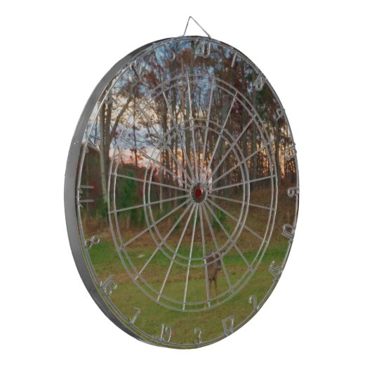 Little Deer &a Pink Sunset Dartbord (Voorkant Links)