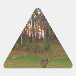 Little Deer &a Pink Sunset Sticker