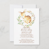 Little Deer Baby shower Boek voor Baby Kaart (Voorkant)