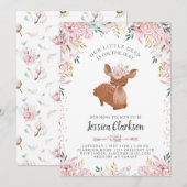 Little Deer Baby shower Kaart (Voorkant / Achterkant)