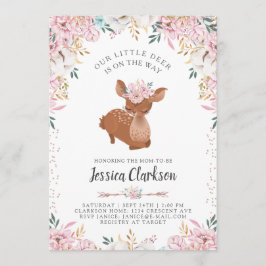 Little Deer Baby shower Kaart