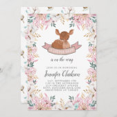 Little Deer Baby shower Kaart (Voorkant / Achterkant)