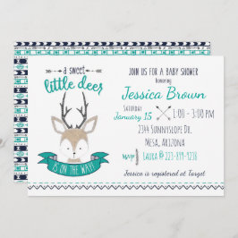 Little Deer Baby shower Kaart