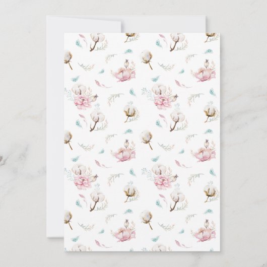 Little Deer Baby shower Kaart (Achterkant)