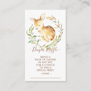 Little Deer Baby shower Luier Raffle Ticket Informatiekaartje