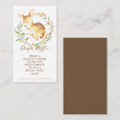 Little Deer Baby shower Luier Raffle Ticket Informatiekaartje (Voorkant / Achterkant)