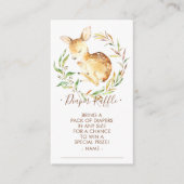 Little Deer Baby shower Luier Raffle Ticket Informatiekaartje (Voorkant)