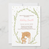 Little Deer baby shower uitnodiging Woodland Fores (Voorkant)