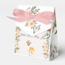Little Deer, Big Joy Roze bloem Baby shower thema Bedankdoosjes