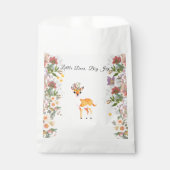 Little Deer, Big Joy Roze bloem Baby shower thema Bedankzakje (Voorkant)