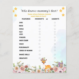 Little Deer, Big Joy Roze bloem Baby shower thema Flyer