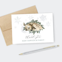 Little Deer Blue en Green Woodland Baby shower