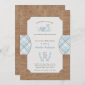 Little Deer Boy Baby shower Kaart (Voorkant / Achterkant)