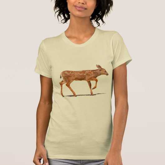 Little Deer Cute Walking Fawn Wildlife Baby T-shirt (Voorkant)