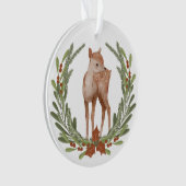 Little Deer Fawn Wreate Grandchild Ornament (voorkant)