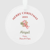 Little Deer Fawn Wreate Grandchild Ornament (achterkant)