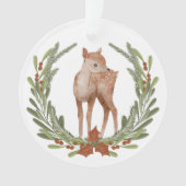 Little Deer Fawn Wreate Grandchild Ornament (voorkant)