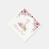 Little Deer First Birthday Party - Gepersonaliseer Servet (Hoek)