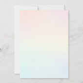 Little Deer Floral First Birthday Invitation Kaart (Achterkant)