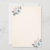 Little Deer Flowers Waterverf Baby shower Kaart (Achterkant)