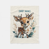 Little Deer gepersonaliseerd Fleece Deken (Voorkant)