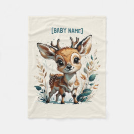 Little Deer gepersonaliseerd Fleece Deken