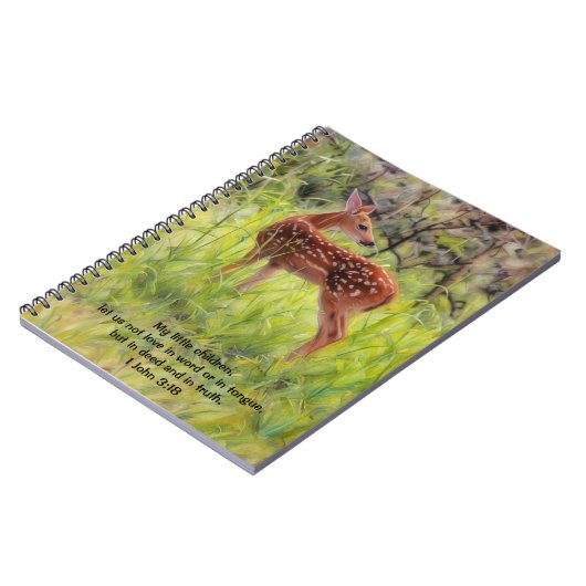 Little Deer Nature Art Bible Verse Prayer Journal Notitieboek (Linkerzijde)