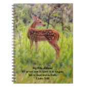 Little Deer Nature Art Bible Verse Prayer Journal Notitieboek (Voorkant)