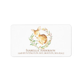 Little Deer Neutral Baby shower Adreslabel Etiket