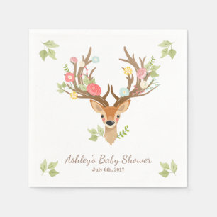 Little Deer Paper Napkin Woodland Antlers Douche Servetten