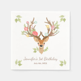 Little Deer Paper Napkin Woodland Verjaardagsbos Servetten