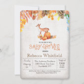 Little Deer Pumpkin Baby shower Invitation Kaart (Voorkant)