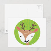 Little Deer - Woodland Friends Briefkaart (Voorkant / Achterkant)