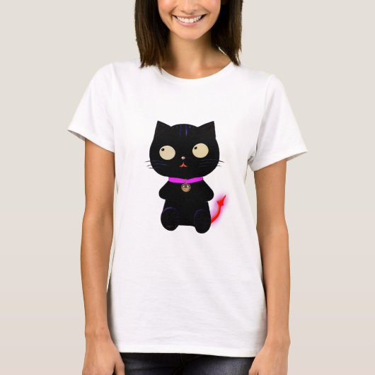 LITTLE DEMON CAT T-SHIRT (Voorkant)