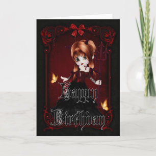Little Devil 3 Gothic Happy Birthday Kaart