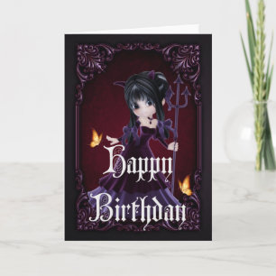 Little Devil 6 Gothic Happy Birthday Kaart