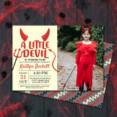 Little Devil Any Age Halloween Birthday Foto Kaart
