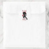Little Devil Baddie Love Paddle "Duivelse stemming Ronde Sticker (Tas)