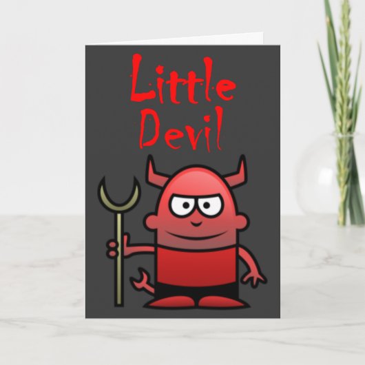 Little Devil Birthday Kaart (Voorkant)