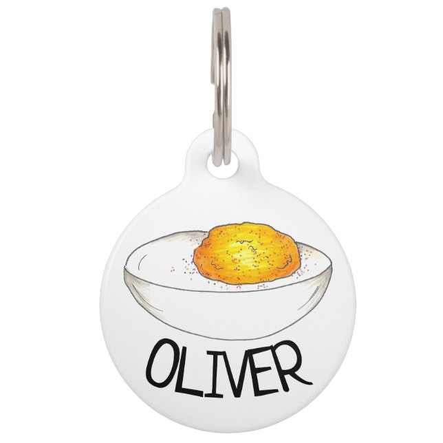 Little Devil Deviled Egg Picnic Food Foodie Eggs Huisdierpenning (Voorkant)