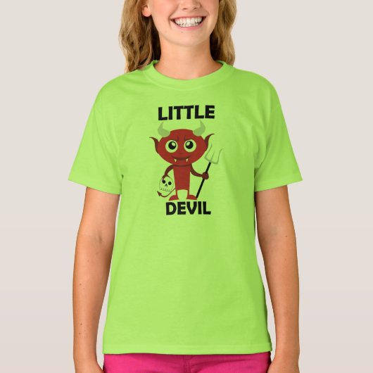 Little Devil - Girls' Basic T-Shirt (Voorkant)