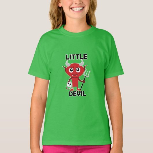 Little Devil - Girls' Basic T-Shirt (Voorkant)