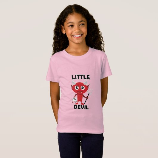 Little Devil - Girls' Fine Jersey T-Shirt (Voorkant volledig)