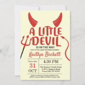 Little Devil Halloween Baby shower Kaart (Voorkant)