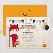 Little Devil Halloween Party Kaart (Voorkant / Achterkant)