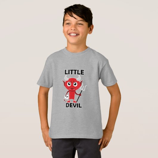 Little Devil - Kinderen Basic T-Shirt (Voorkant volledig)