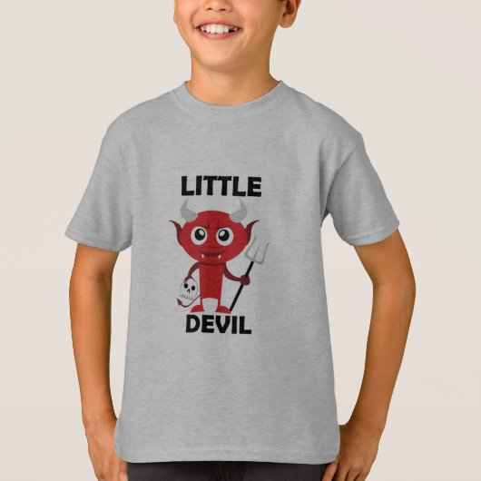 Little Devil - Kinderen Basic T-Shirt (Voorkant)