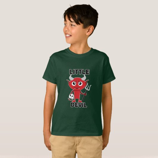 Little Devil - Kinderen Basic T-Shirt (Voorkant volledig)