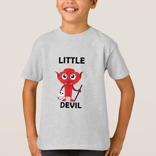 Little Devil - Kinderen Basic T-Shirt (Voorkant)