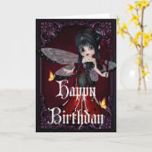 Little Devil Ladybug Design 1b Happy Birthday Kaar Kaart (Gele Bloem)